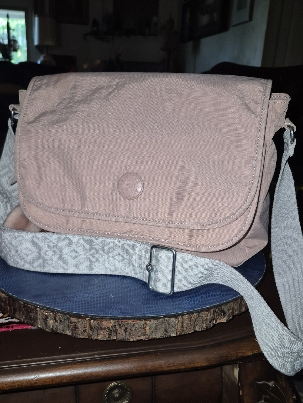 Kipling "Brooklyn" Soft Pink Crossbody Messenger Diaper Bag NWT.